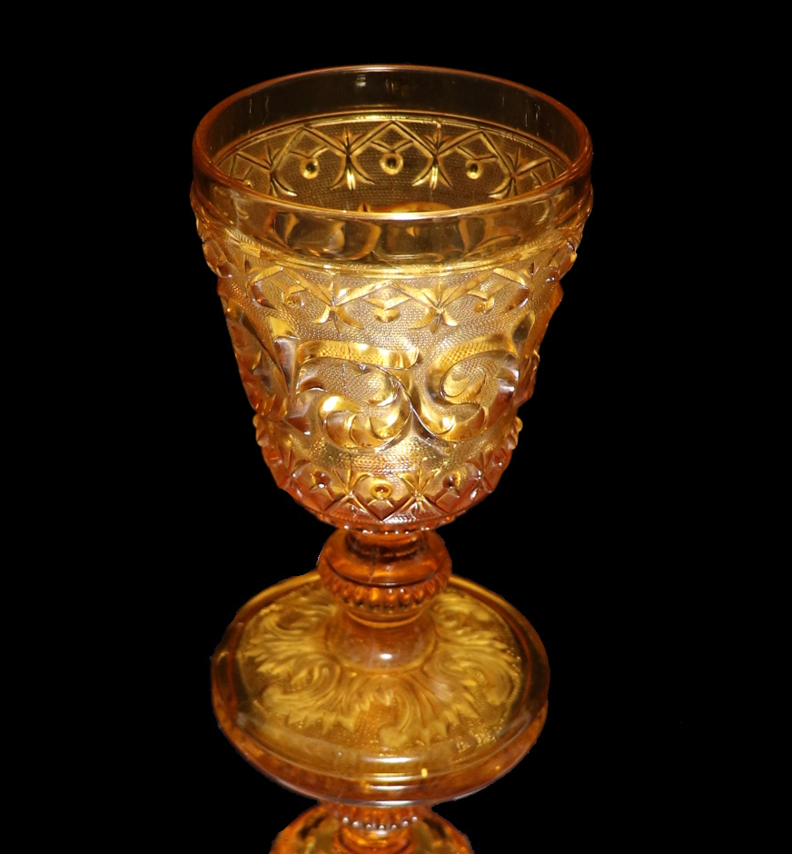 オールド・バカラ (BACCARAT) 1840年 貴重 グラス 琥珀色 大型 13cm