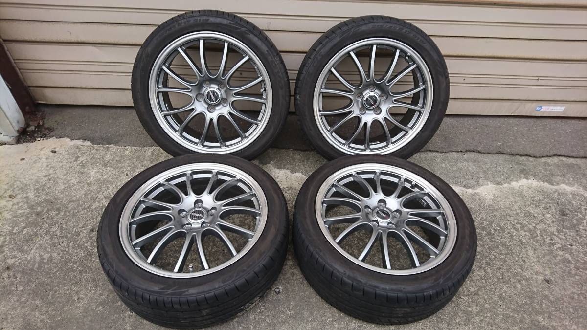 エーテック 17-7.0J 50 PCD100 5穴 トーヨータイヤ4本 レガシー