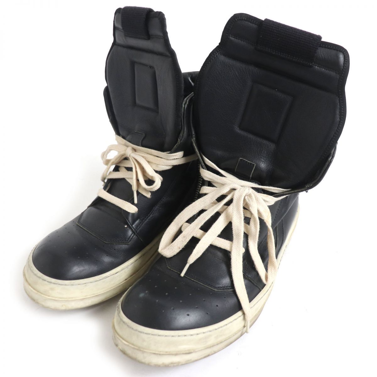 Rick Owens 42リックオウエンスレザースニーカーブーツ-