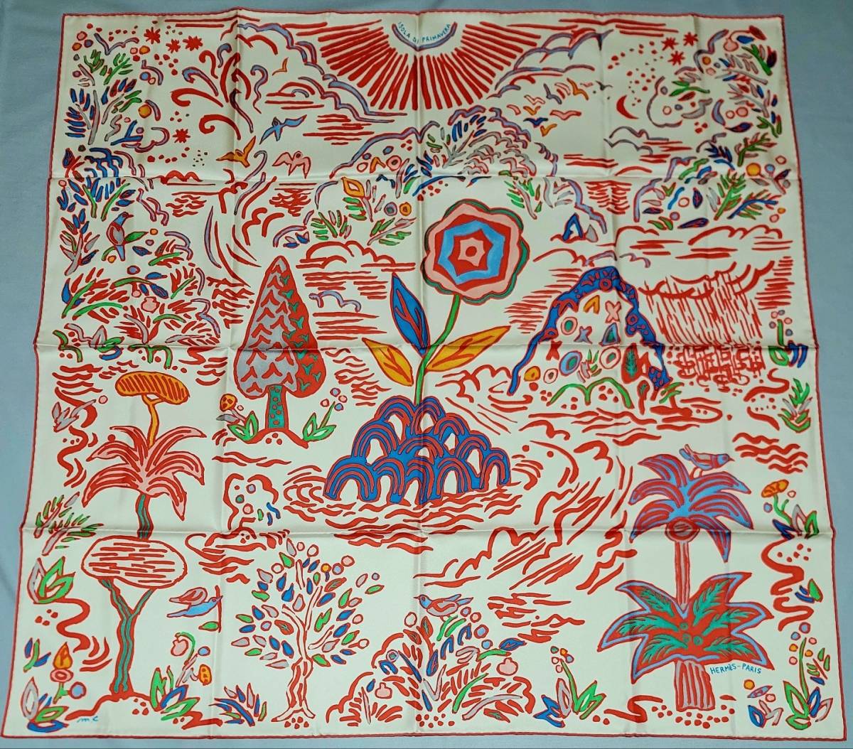 ☆未使用 カレ90 ISOLA DI PRIMAVERA 春の島 エルメス HERMES CARRE
