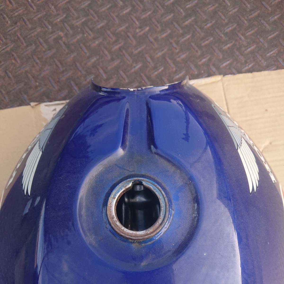 CBX400F 純正タンク 青白 ガソリンタンク オリジナル塗装 程度良好