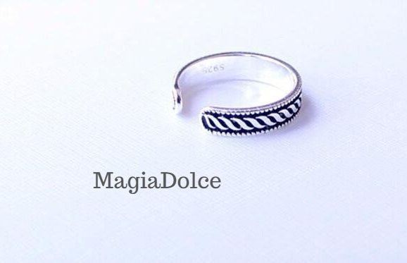 送料無料*MagiaDolce 5204●silver925刻印入り 網目シルバーリング シルバー925リング 指輪 細身 シンプル フリーサイズ 7号8号9号10号11号_画像4