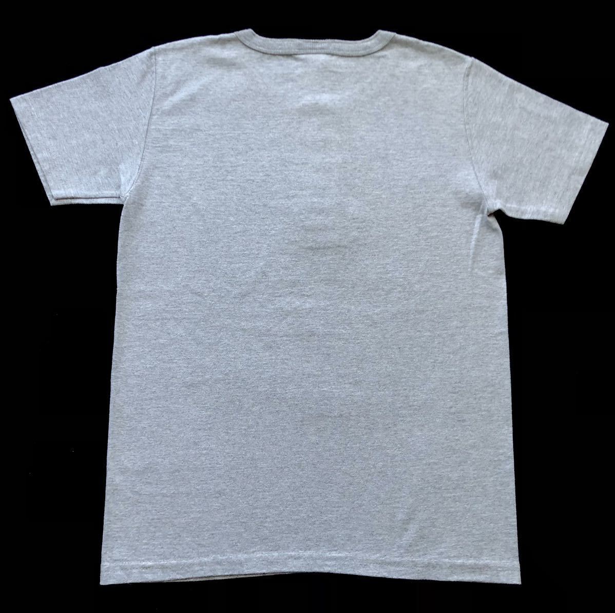 新品 定価6380円 USA製 グッドウェア ヘンリーネック Tシャツ　　スリムフィット Goodwear MADE IN USA アメリカ製 グレー M 玉7311_画像2