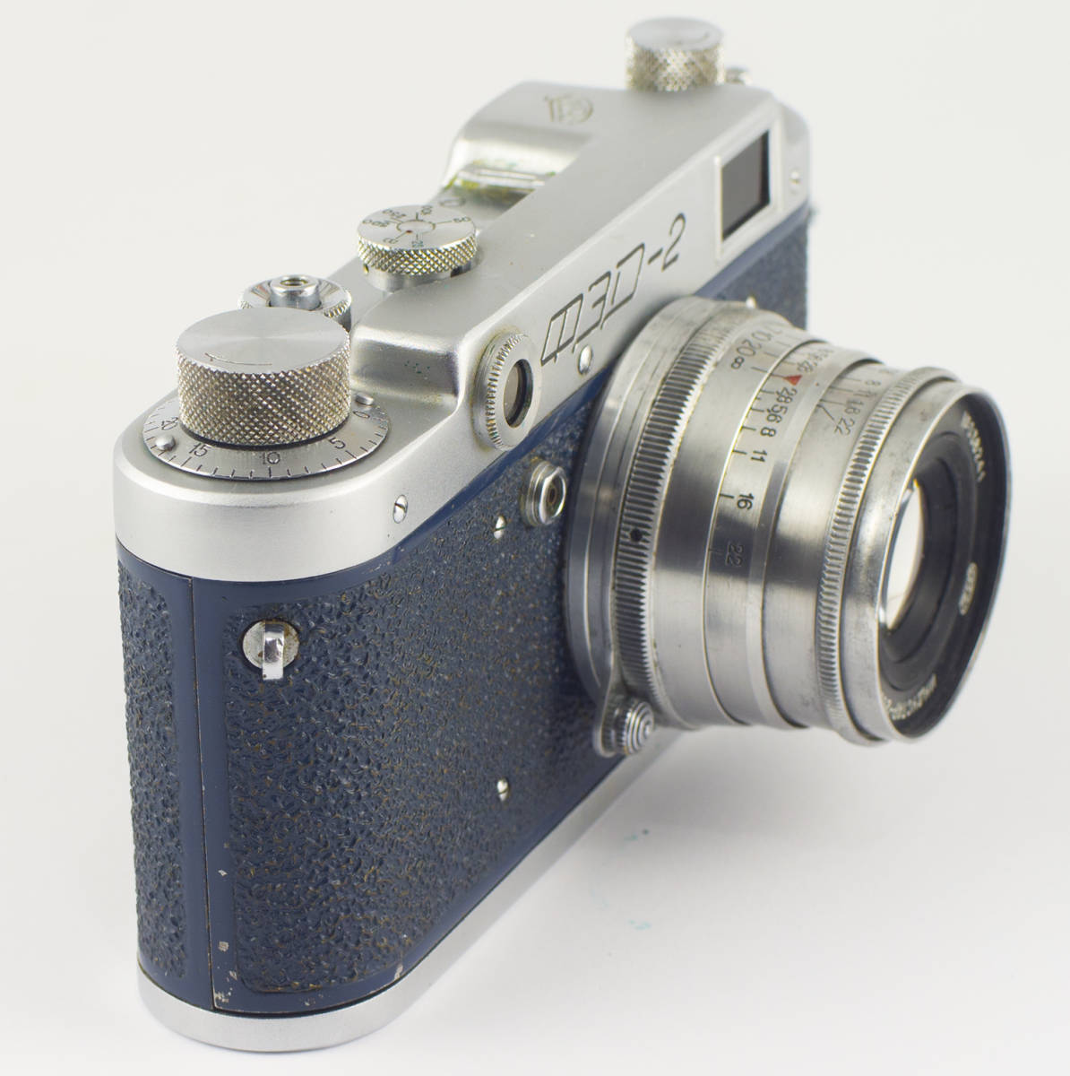 FED 2B 2 B Industar 26m ( F/2.8 50mm ) 体の色が青い ★ ソビエト連邦の距離計カメラ ★ 正常に動作します_画像5