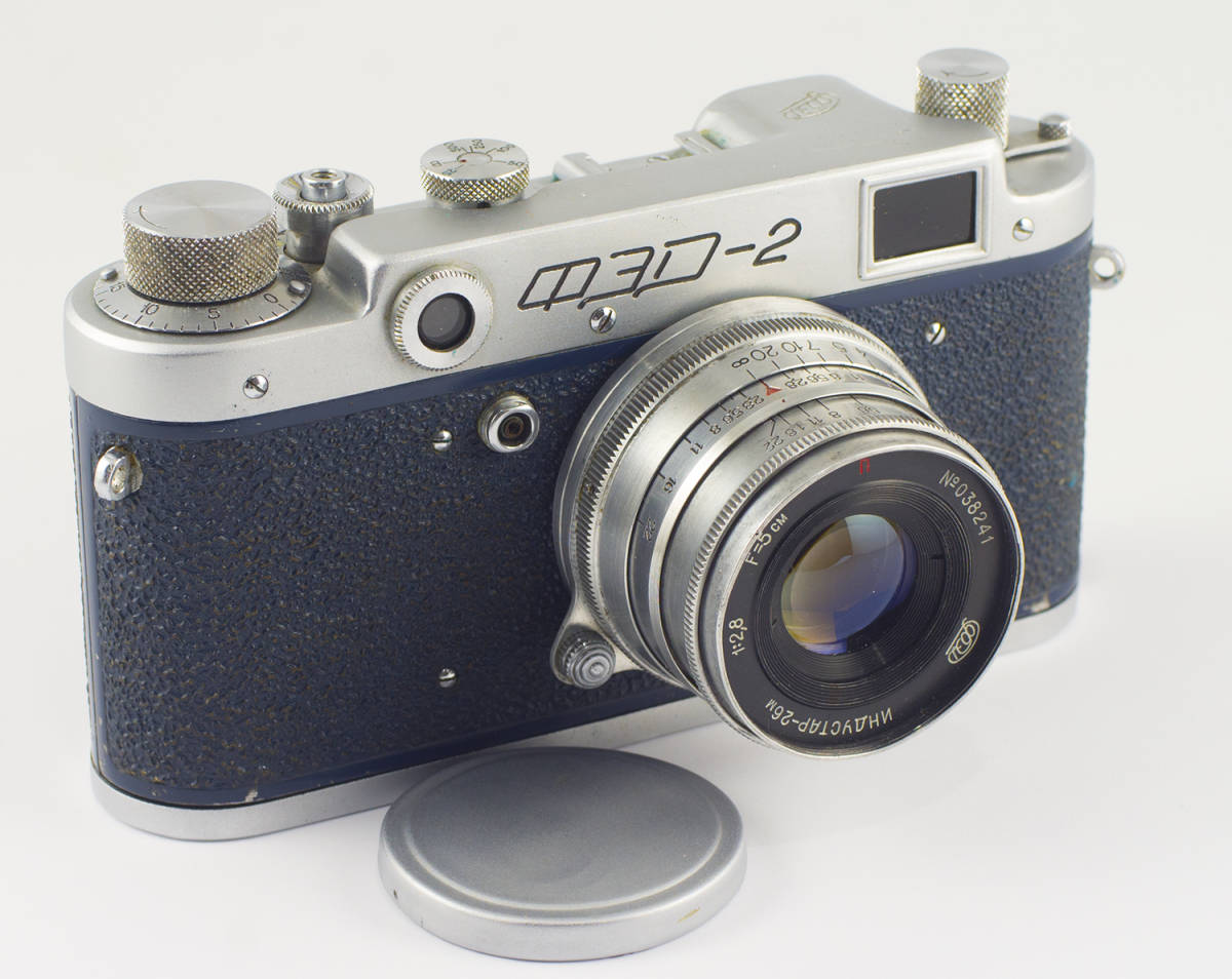 FED 2B 2 B Industar 26m ( F/2.8 50mm ) 体の色が青い ★ ソビエト連邦の距離計カメラ ★ 正常に動作します_画像2