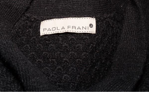(D10) PAOLA FRANI パオラフラー二 レディース ブラック ニット セーター ワンピース ドレス_画像3