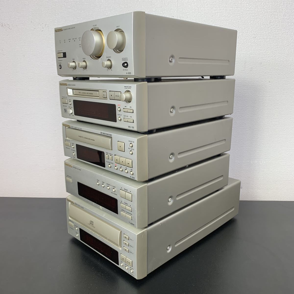 ONKYO システムコンポ K-505 MD-105 A-905 T-405W C-707CH オンキョー