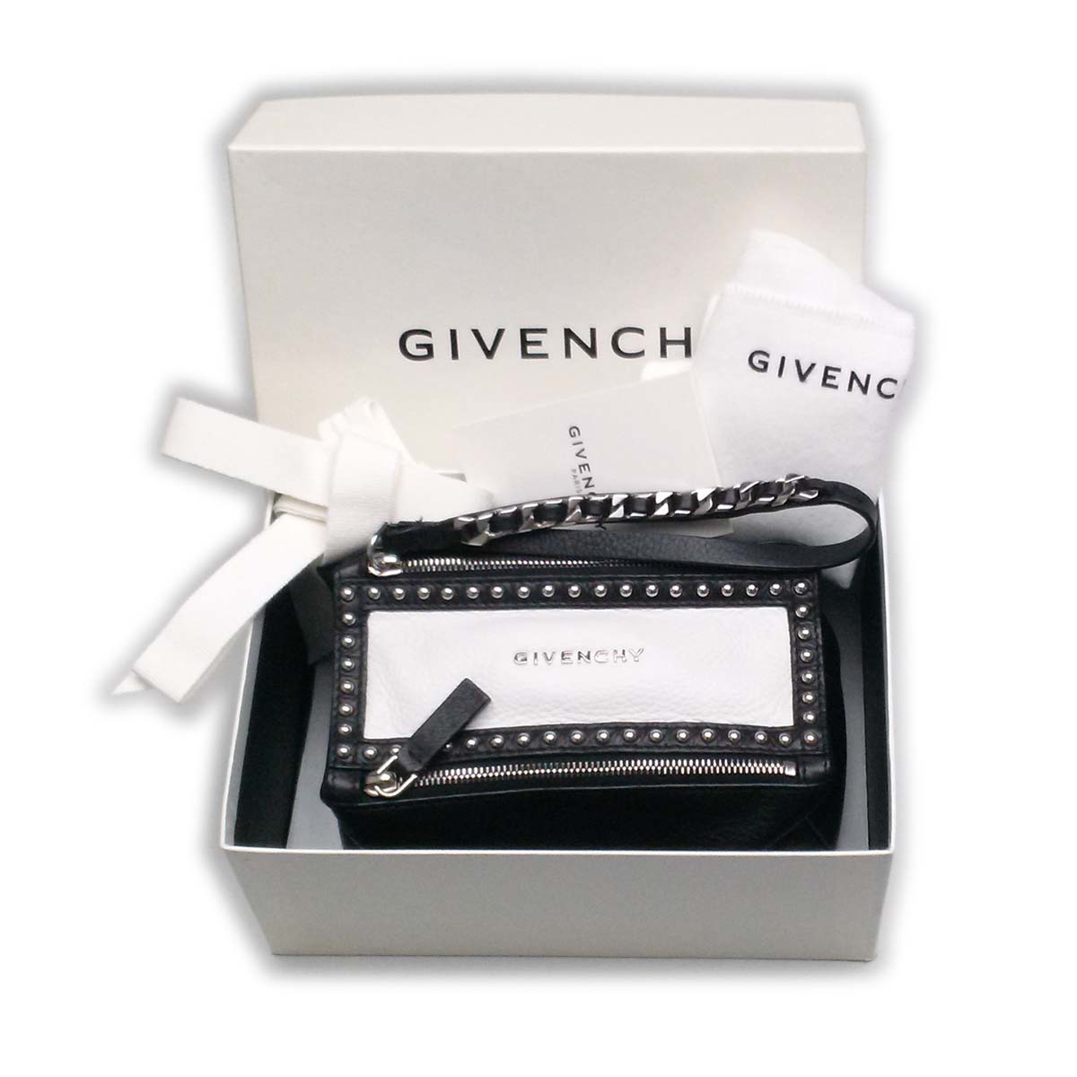 新品同様-超美品】GIVENCHY ジバンシィ ジバンシー パンドラ ポーチ黒