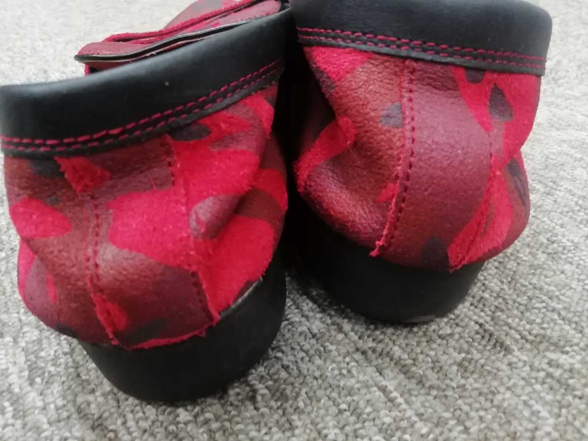 最高 HONOUR OVATION USED レッドカモフラージュ ローファー/RED