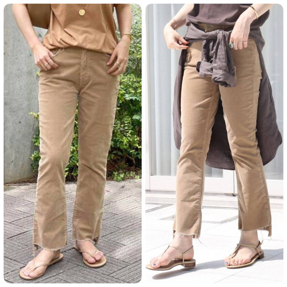 新品 MOTHER マザー 定番 THE INSIDER CROP STEP FRAY 24 定価31 900円