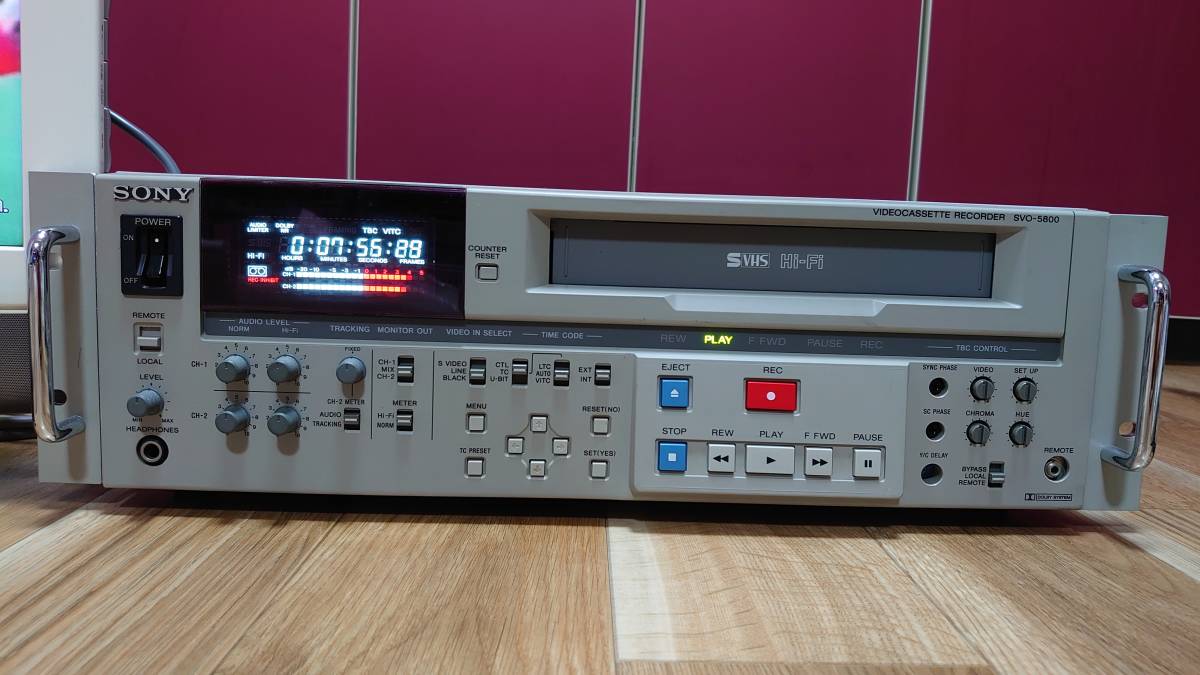 〇SONY SVO-5800【ソニー/ビデオカセットレコーダー/S-VHS/再生確認