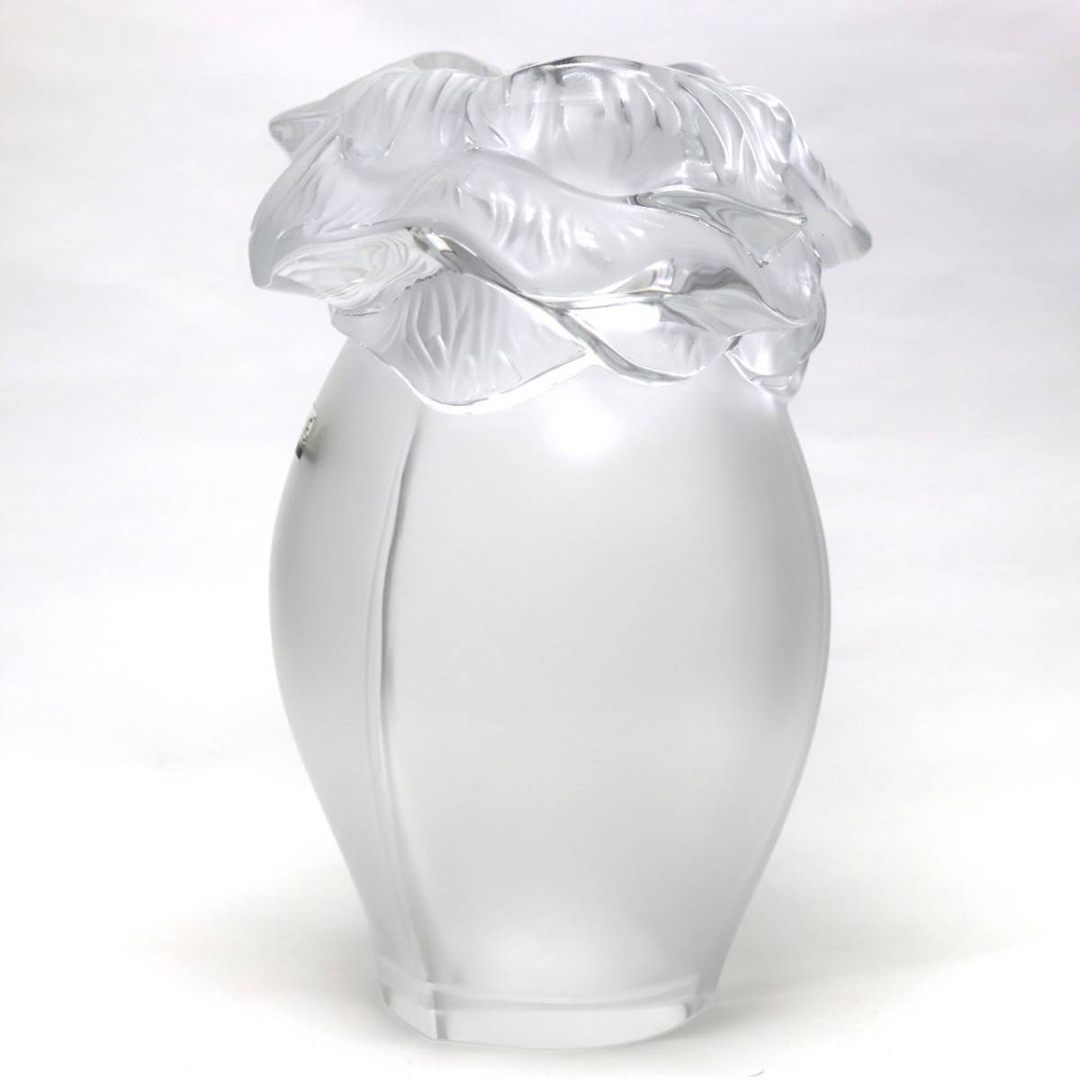 あすつく】 LALIQUE ラリック クリスタル フロステッド 花 フラワー