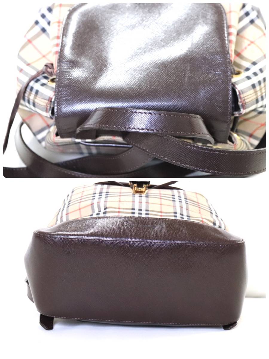 BURBERRY ノバチェック シャドーホース チャーム付 レザー ミニ BURBERRY ノバチェック シャドーホース チャーム付 レザー ミニ