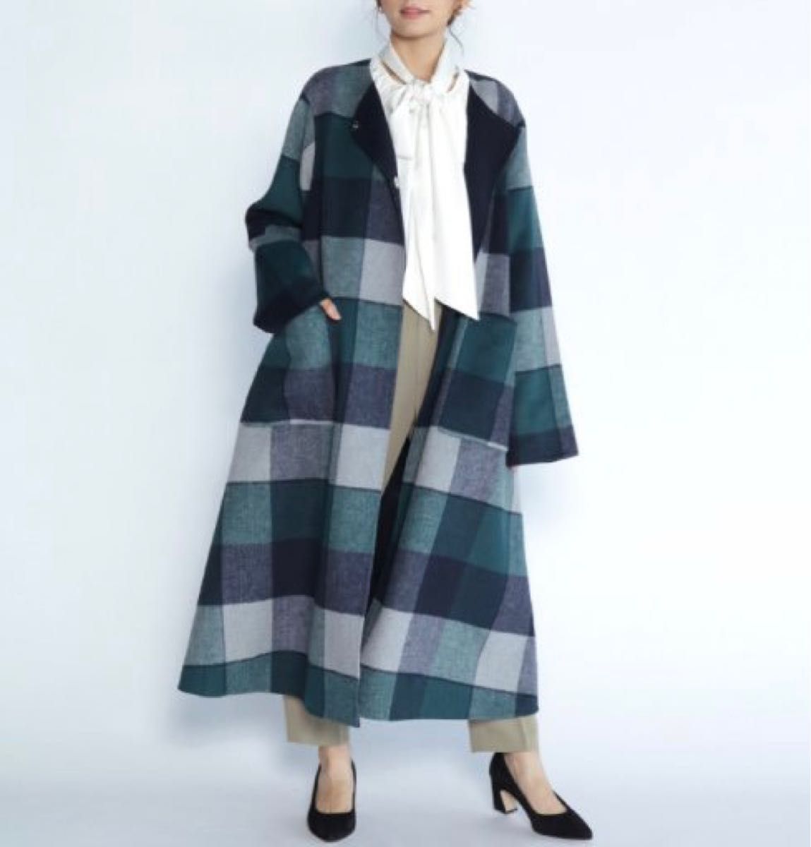 再再再..販 新品 JANE SMITH W-FACE ロングコート キャメル ウール
