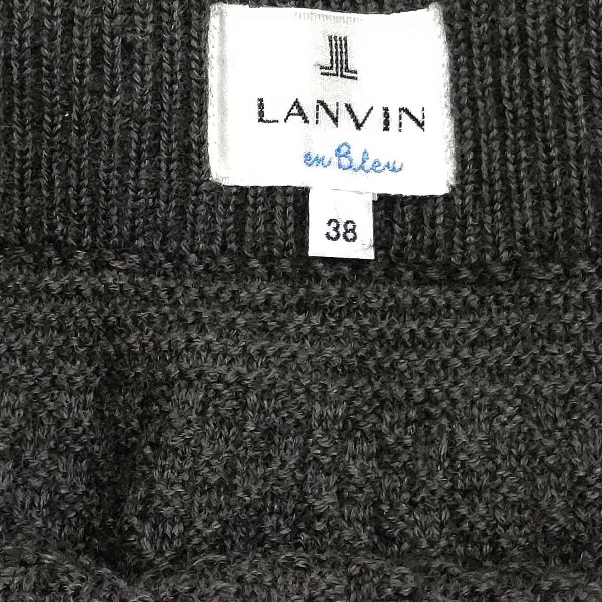 LANVIN en Bleu / ランバン レディース ニットスカート 38サイズ ウエストゴム ダークブラウン 日本製 I-1856の画像4
