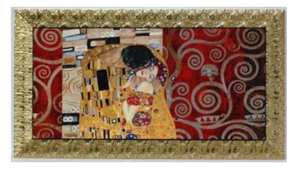 イタリア製 輸入雑貨 額絵 アートフレーム クリムト 接吻 リビング