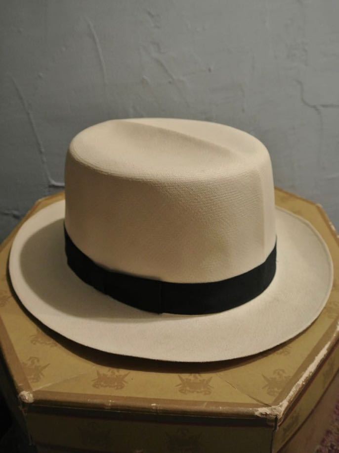 最高級MONTECRISTI PANAMA HAT 7 1/4 58cmVintageKnoxハイグレードヴィンテージノックスモンテクリスティパナマハットオプティモエクアドルの画像2