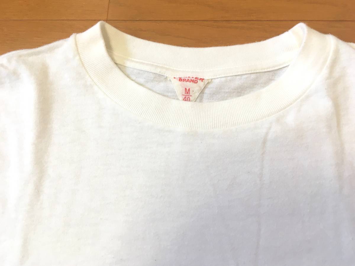 POINTER BRAND 白 ポケット Tシャツ M 無地 綿100% 中古 ポインター ホワイト 白T ポケT ワーク コットン_画像2