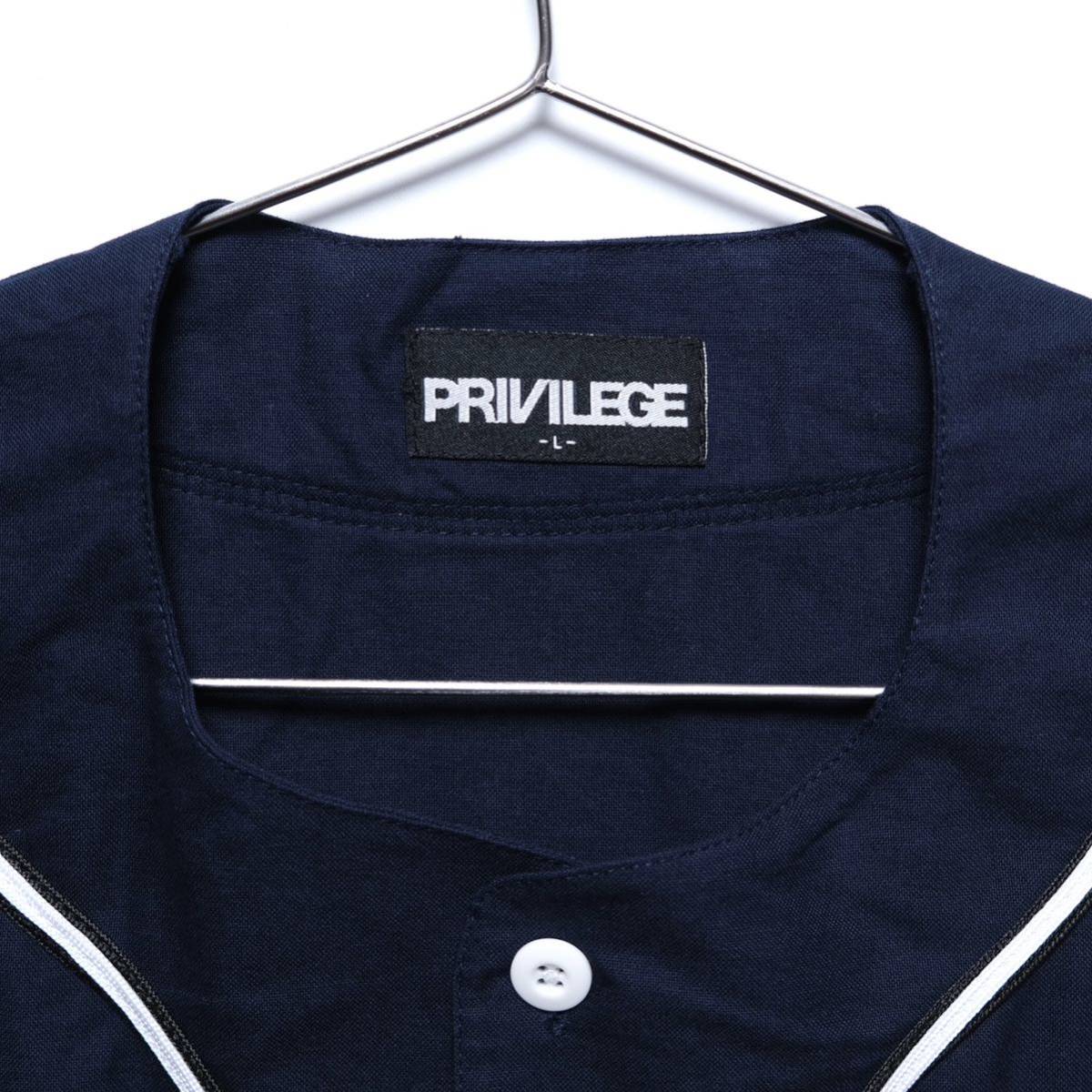 PRIVILEGE(プリビレッジ)/ベースボールシャツ/P LOGO BASEBALL SHIRT