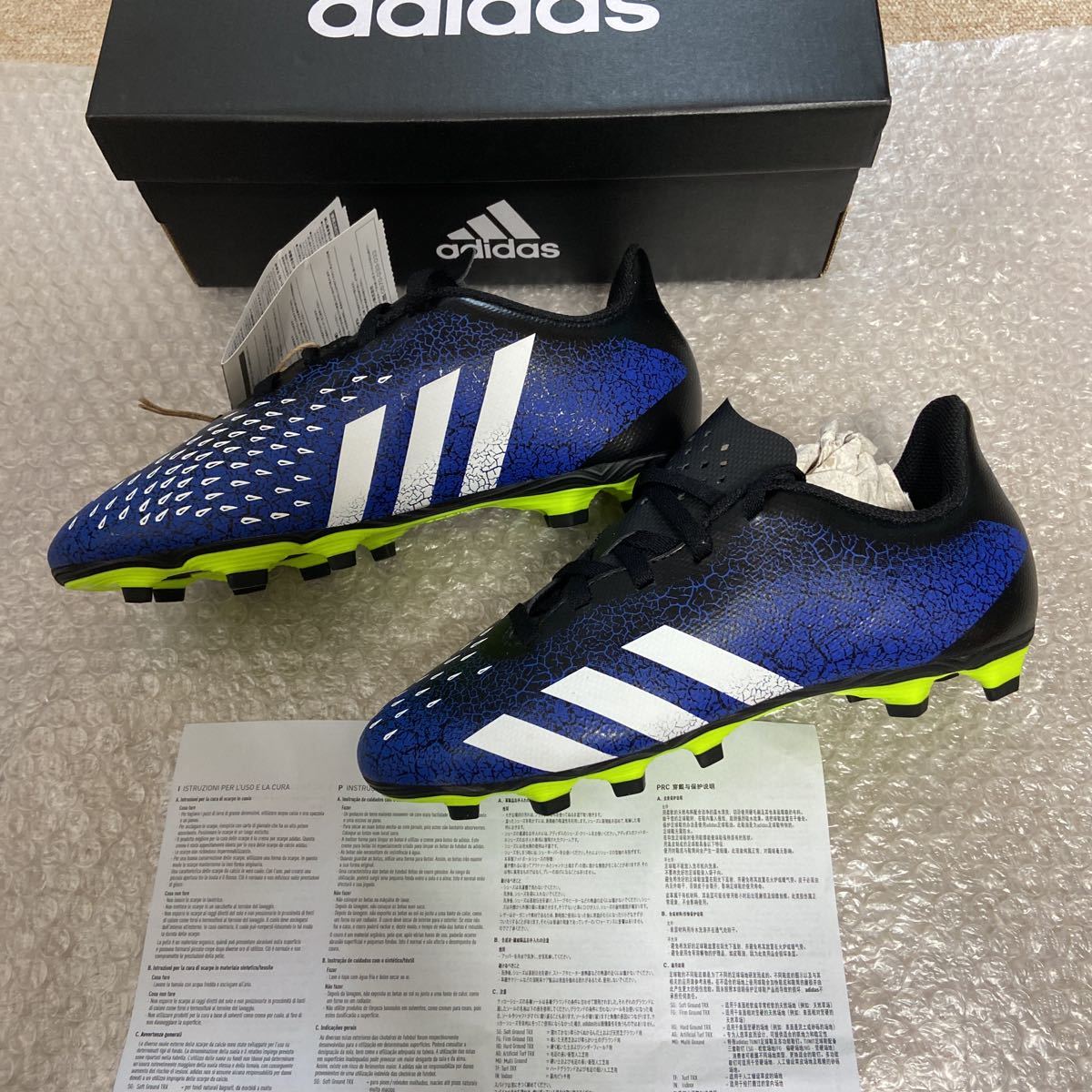 新品 adidas 21.5 サッカー スパイク トレシュー フットサル トレーニング FY0626 絶版 土 人工芝 対応 アディダス ナイキ ジュニア キッズ_画像3