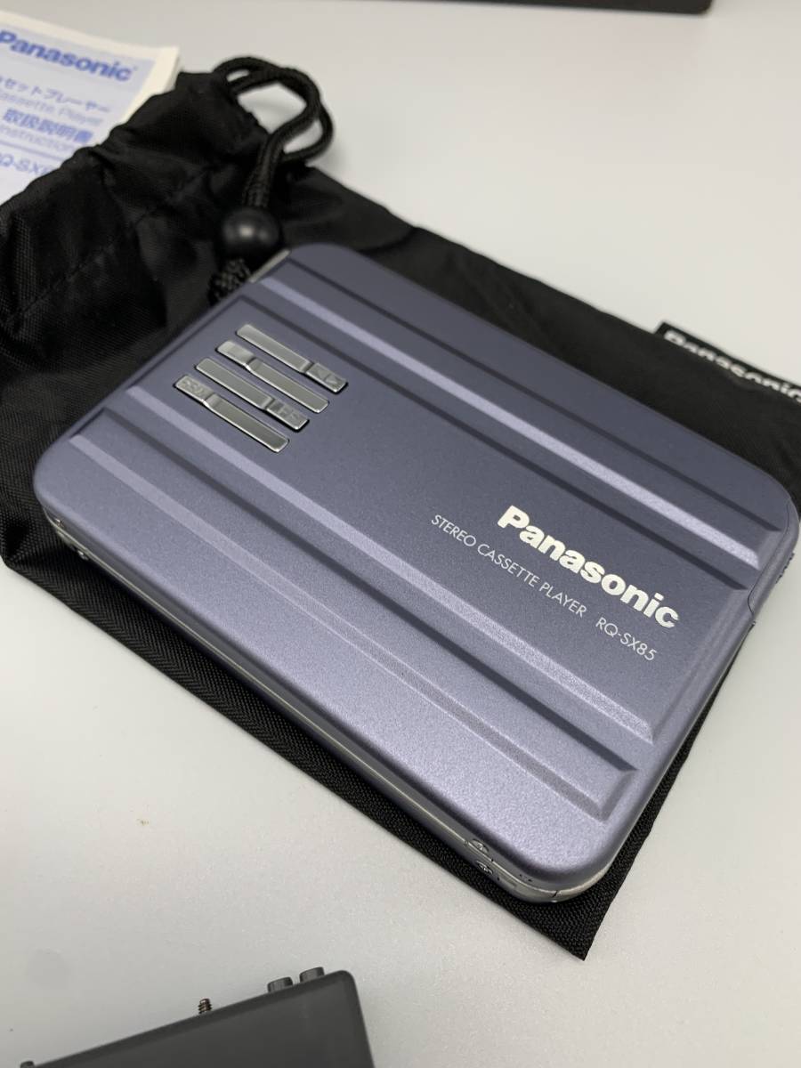未使用 通電のみ確認 Panasonic RQ-SX85 ブルー カセットプレーヤー #230402y-i529_画像4