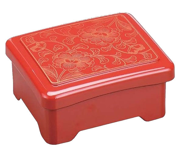 ☆業務用漆器丼重(内隅丸)新光月柿朱金牡丹内朱塗50個色々 ☆業務用漆器丼重(内隅丸)新光月柿朱金牡丹内朱塗50個色々
