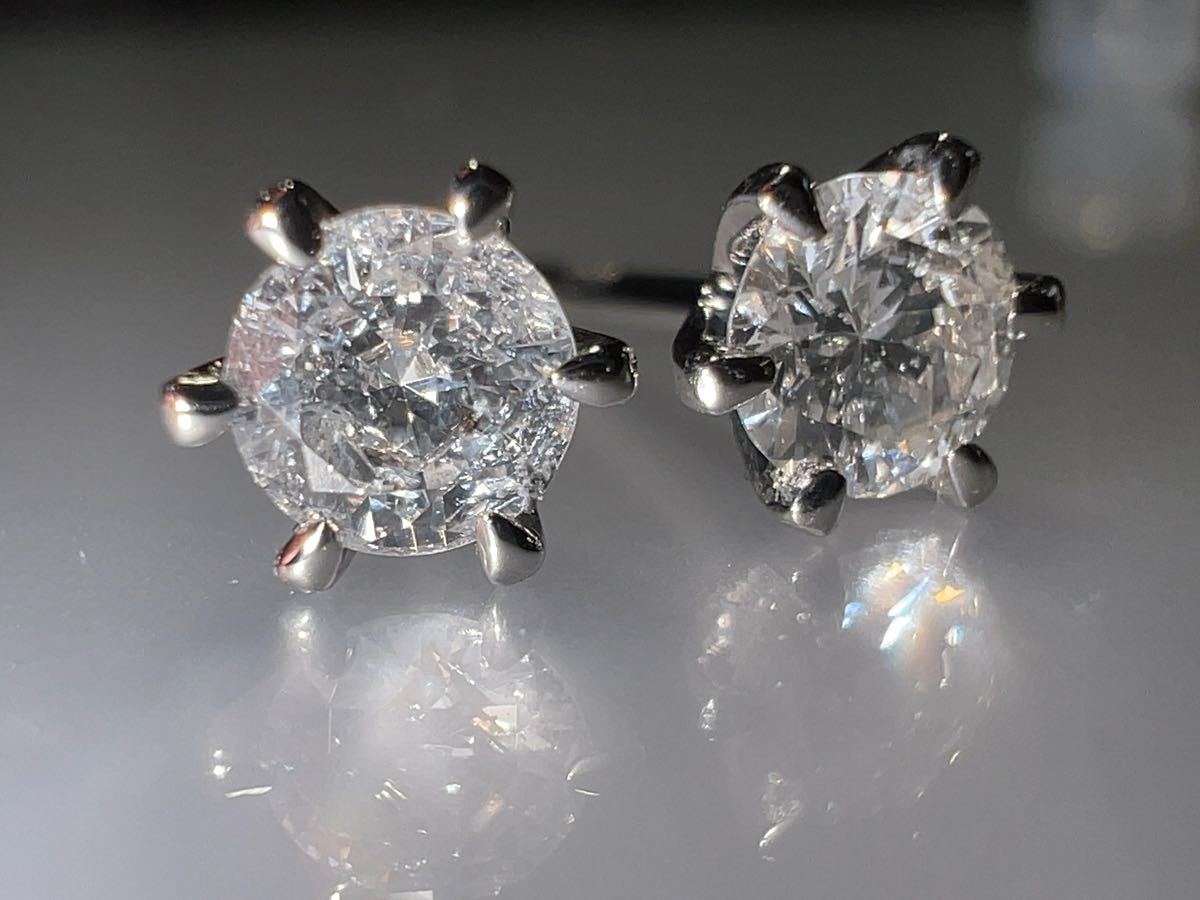 「激安卸」PTダイヤモンドピアス 0.14ct0.14ct KS3904 YB_画像3