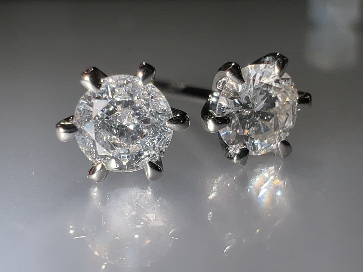 「激安卸」PTダイヤモンドピアス 0.14ct0.14ct KS3904 YB_画像2