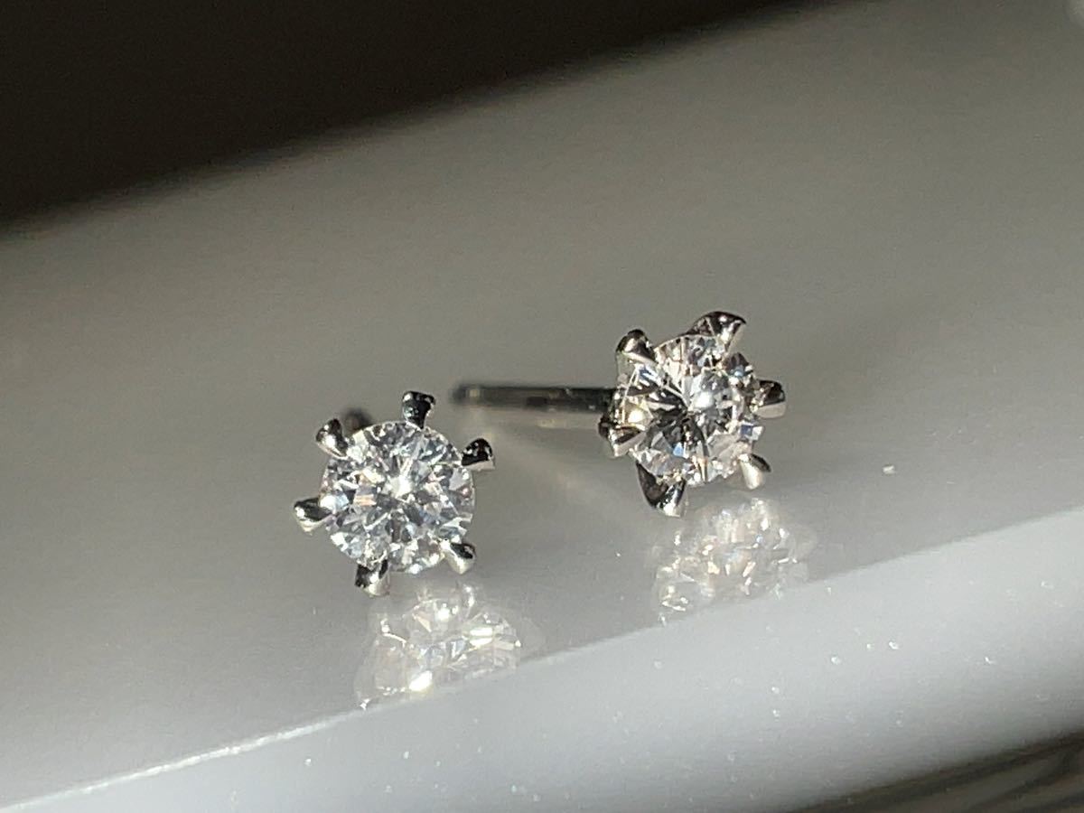 「特別価格」PT900ダイヤモンドピアス　0.05ct0.06ct KS3915 YB_画像5