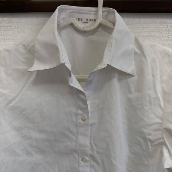 les mues long sleeve shirt white lady's *16-06