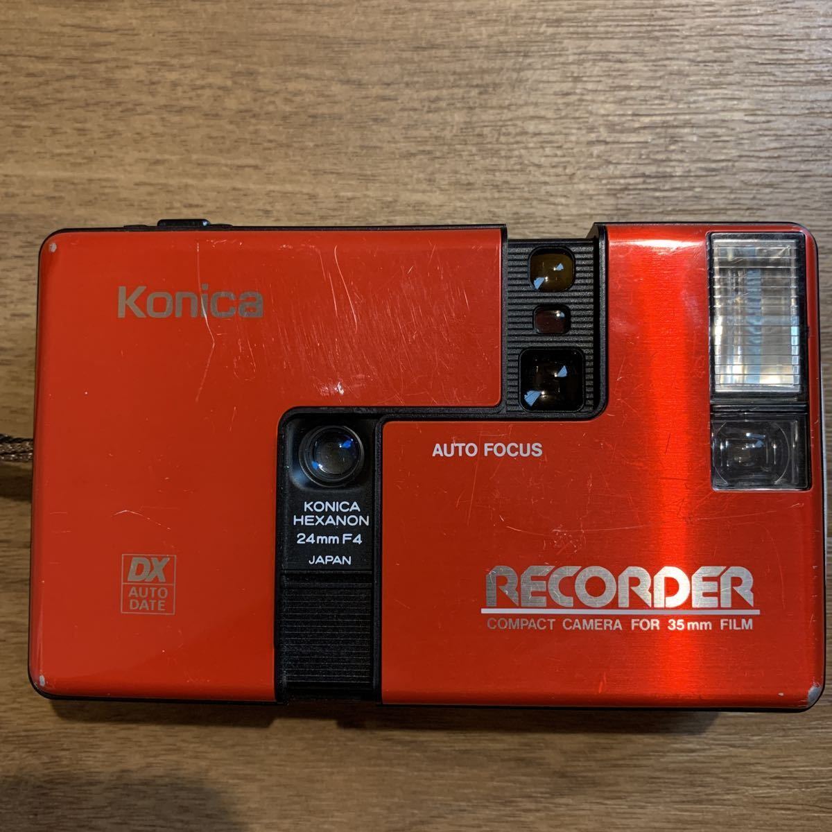 KONICA コニカ コンパクトカメラ フィルムカメラ RECORDER レコーダー レッド_画像7