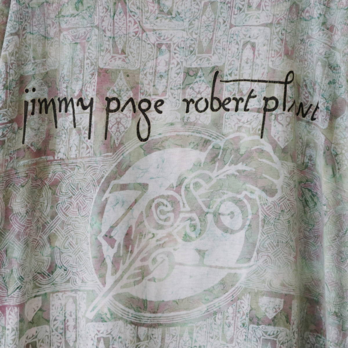 90s Jimmy Page&Robert Plant Tシャツ レッドツェッペリン ジミーペイジ ロバートプラント Led Zeppelin ヴィンテージ バンドT ロック 総柄_画像4