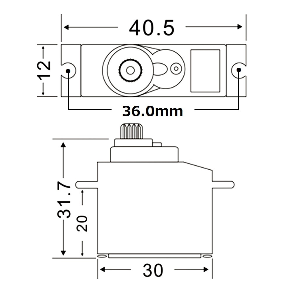 ☆ JX PS-1171MG メタルギア 高トルク アナログ サーボ　3.5kg / 0.11sec / 21g R/C ヘリ 飛行機 グライダーなどに._画像3