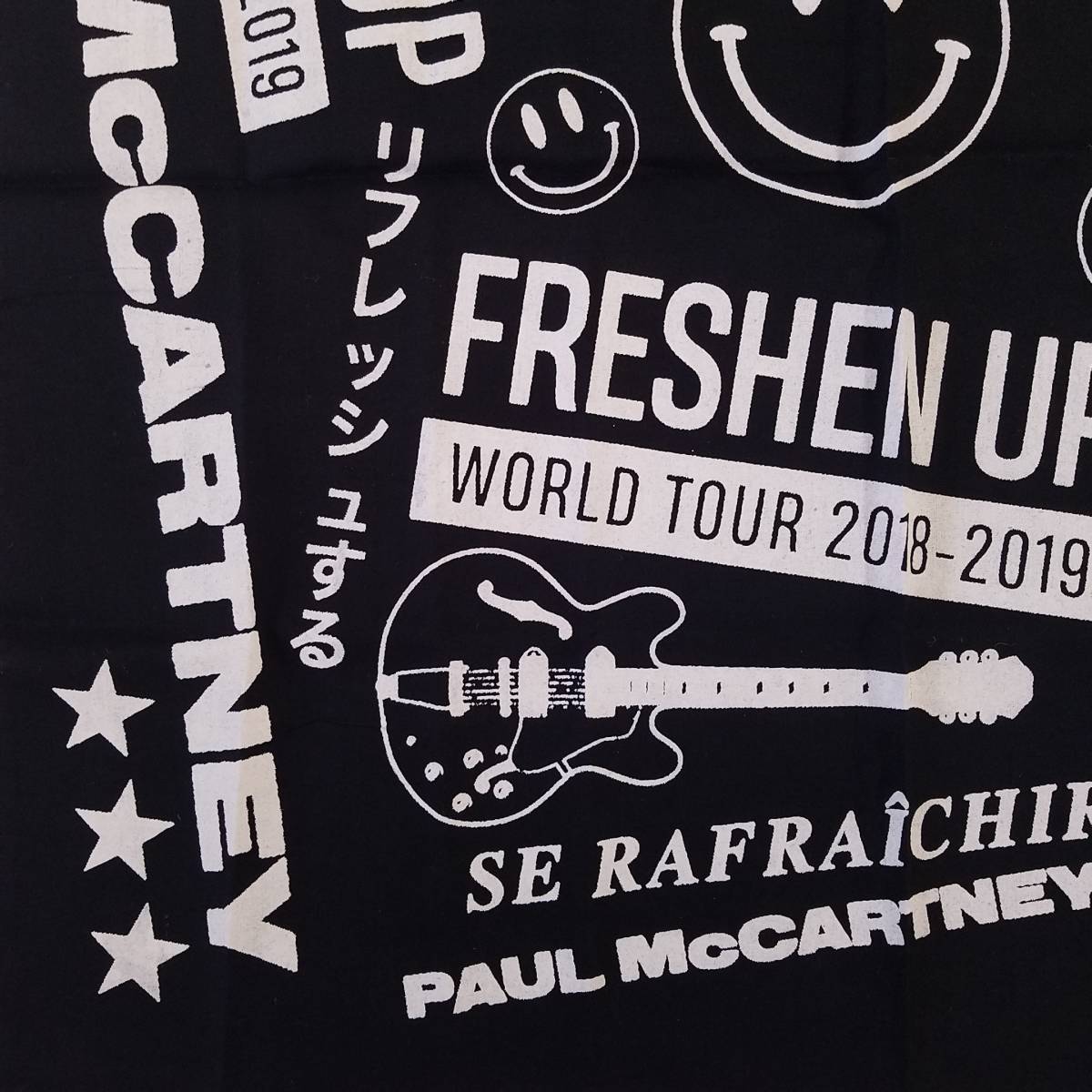 魅惑のバンド特集! 10sデッド『PAUL McCARTNEY(ポール・マッカートニー) / “FRESHEN UP” WORLD TOUR 2018-2019』バンダナ ブラック_画像5