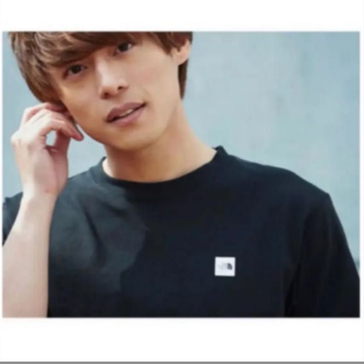 【未開封新品】ノースフェイス　Tシャツ  ワンポイント　シンプル　スクエアロゴ　メンズMサイズ　静電ケア設計　ニット生地　男女兼用