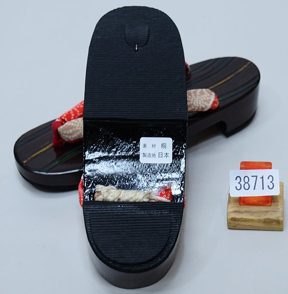 2022年製 新品】 鎌倉彫 日本製 女性用 桐下駄 駿河塗り NO38713 新品