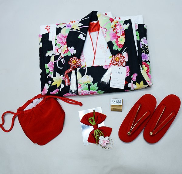  "Семь, пять, три" 3 лет 3 лет три лет три лет женщина . девочка кимоно hifu предмет полный комплект 100 цветок .. праздничная одежда новый товар ( АО ) дешево рисовое поле магазин NO38784