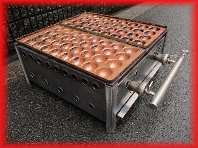 Yahoo!オークション - たこ焼き器 業務用 銅板×2 2連64穴 Yahoo!オークション - たこ焼き器 業務用 銅板×2 2連64穴