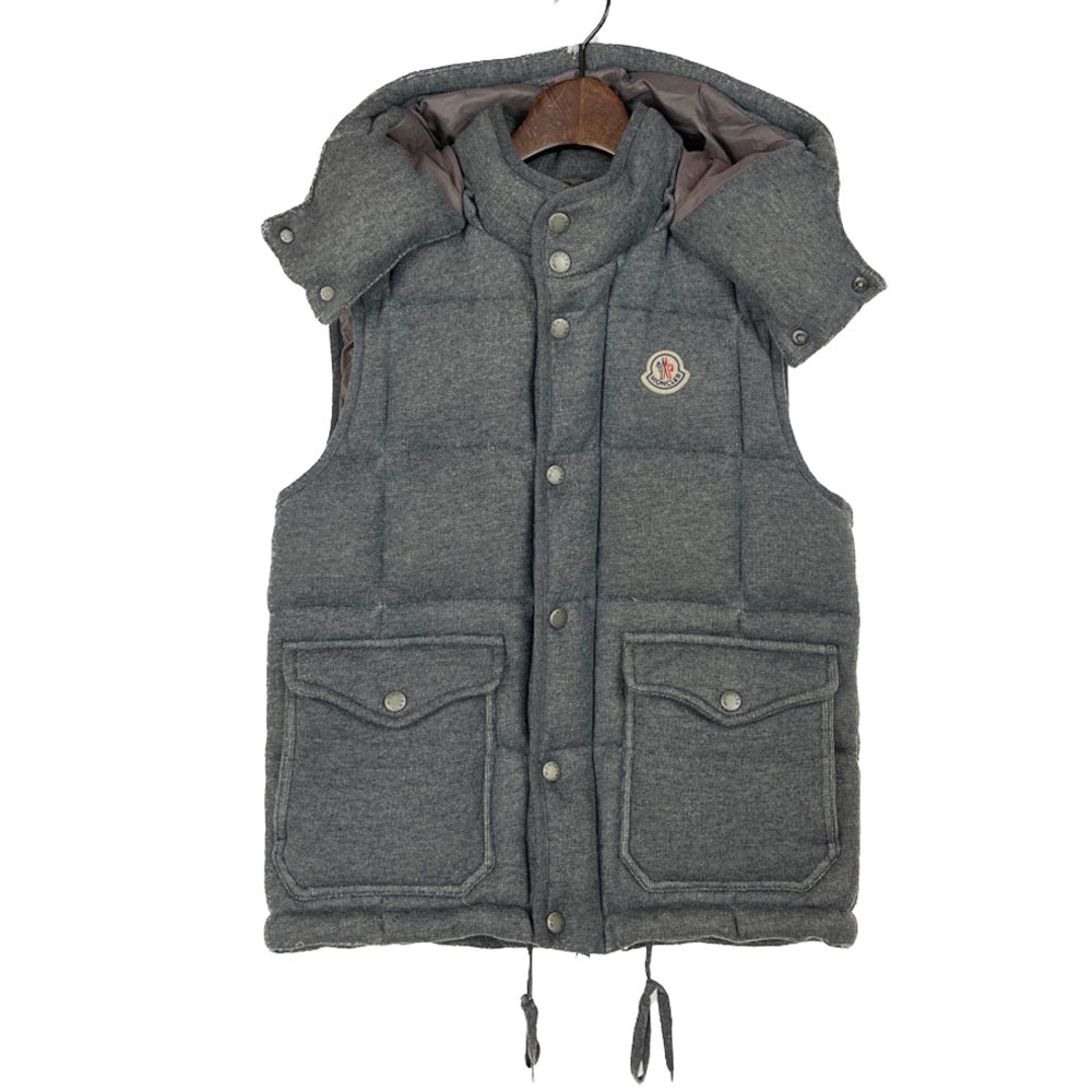 MONCLER モンクレール MAGLIA コットン ダウンベスト メンズ グレー S