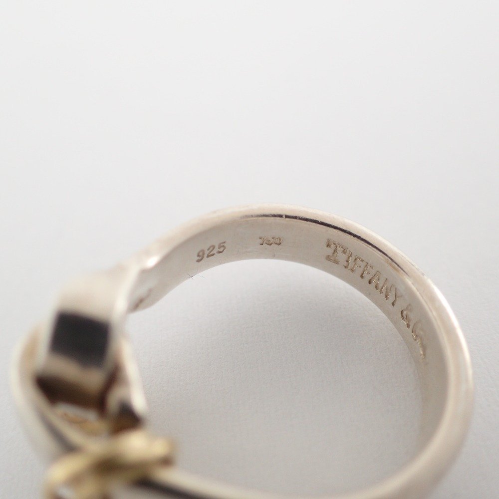 TIFFANY&Co. ティファニー 925/750 フックアンドアイ リング・バングル