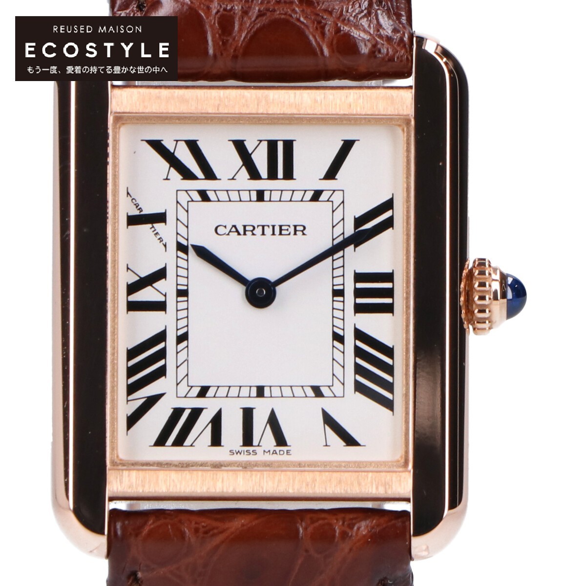 Cartier カルティエ W5200024 タンクソロSM PG×SS クオーツウォッチ