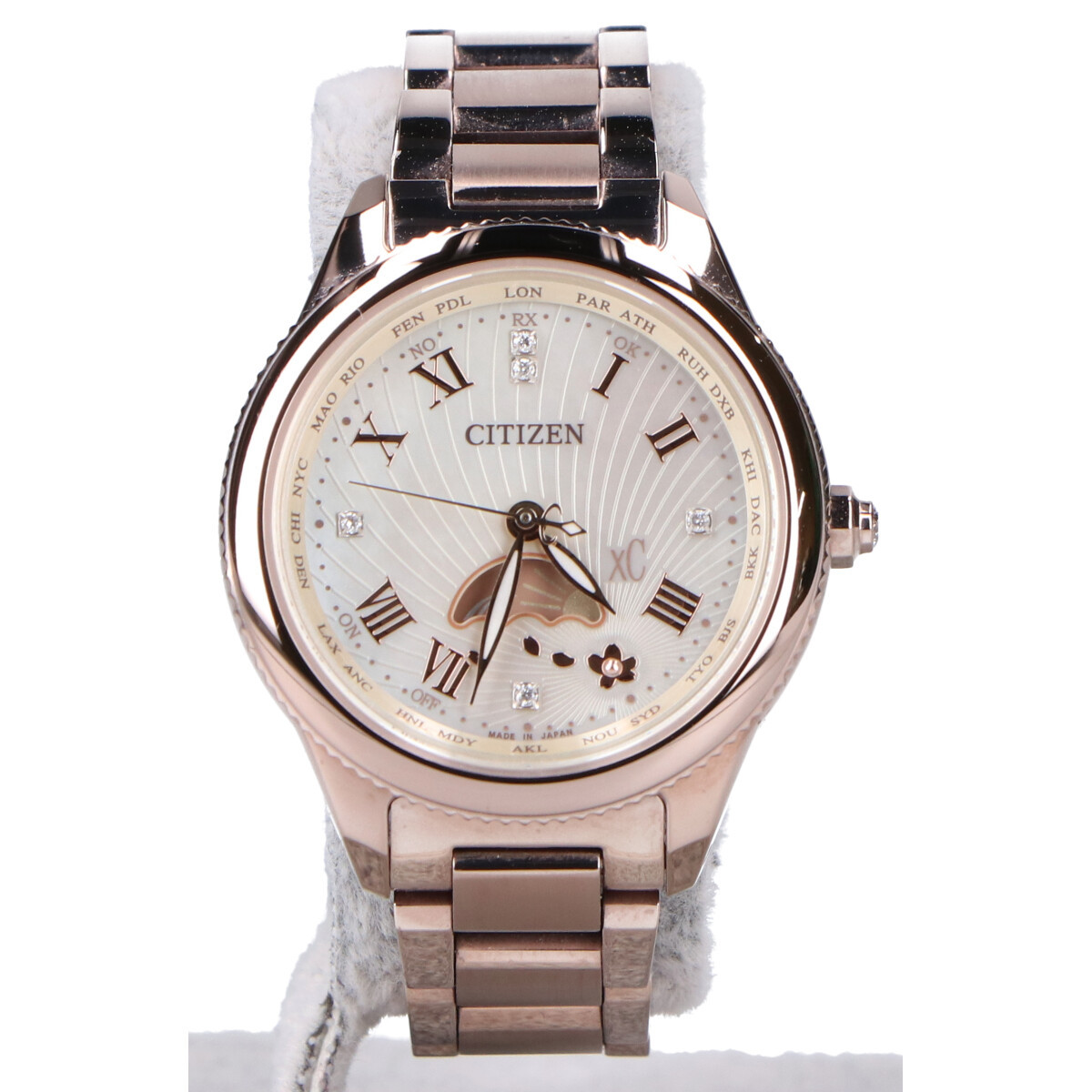 美品/25周年記念 CITIZEN シチズン EE1006-51W H296 xC クロスシー daichi collection ダイチコレクション エコ・ドライブ電波 腕時計 3