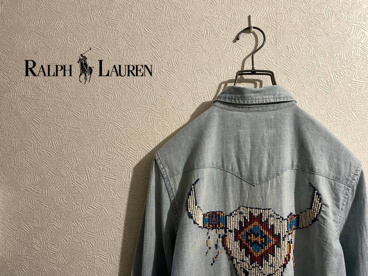優先配送 ◯ Ralph Lauren バッファローボーン シャンブレー シャツ