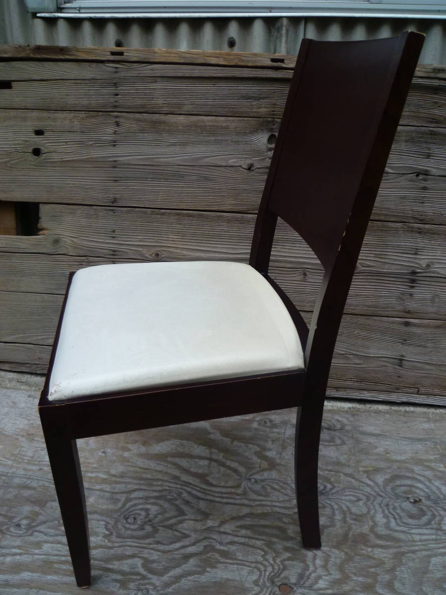 M5341 dining chair wooden seat with defect height 87cm width 45cm inside 46cm bearing surface. height 46cm (3004)