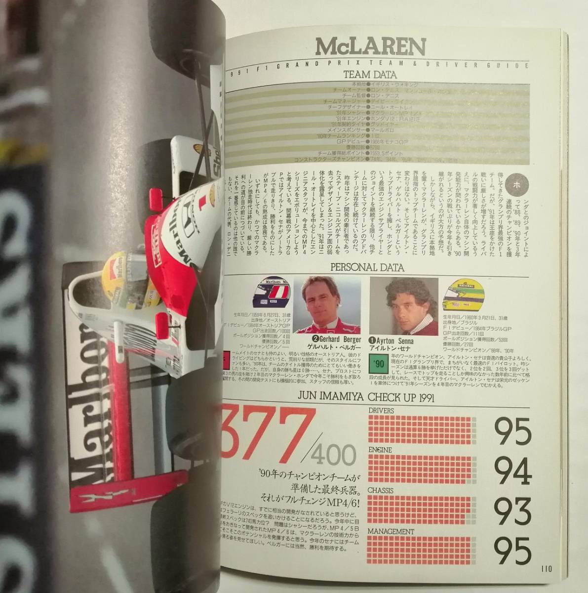 1991 F1グランプリ 観戦ガイド (F1 1991 FANBOOK) CBSソニー出版_画像7