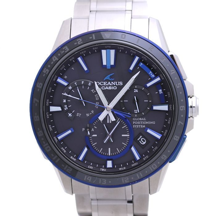 カシオ CASIO オシアナス OCW-G1200-1AJF 【'19年購入】GPSハイブラット電波ソーラー チタン メンズ / 38350【中古】【腕時計】_画像9