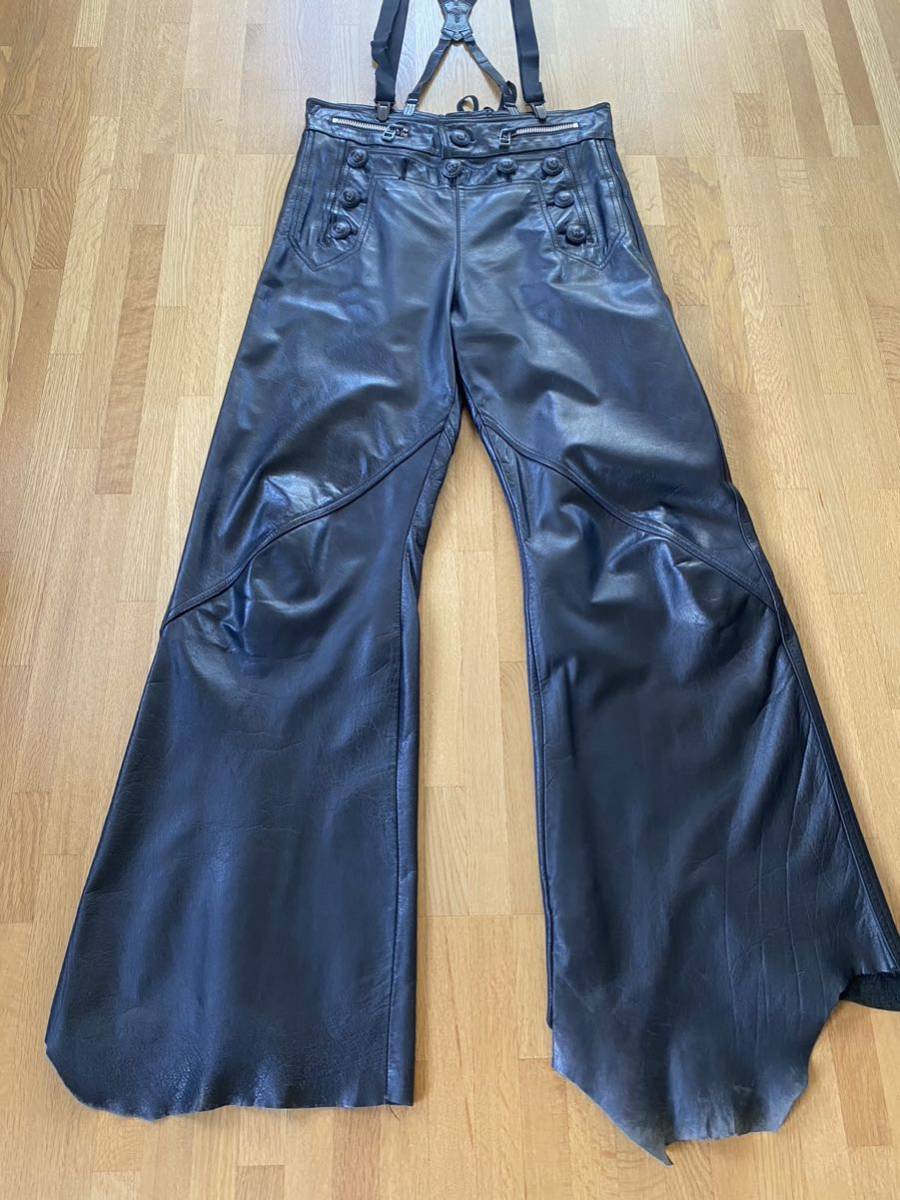 Collection-Line☆Jean-Paul GAULTIER HOMME☆レザーマリンパンツ 50