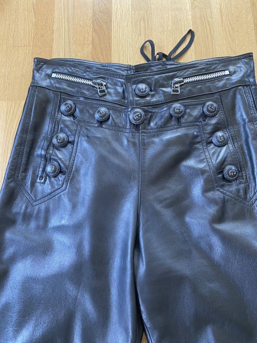 Collection-Line☆Jean-Paul GAULTIER HOMME☆レザーマリンパンツ 50