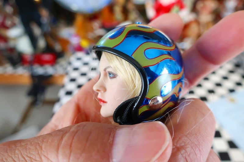  очень редкий 1/6 фигурка для шлем мотоцикл мотоцикл f Ray m рисунок металлик голубой Ver Flame