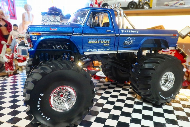 . rare *1/18 Monster Truck FIRESTONE big foot 1974 Ford F-250 Monster Truck